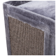 Gray pet bed with a soft plush top and woven fabric sides, designed for comfort and style.