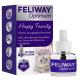 FELIWAY Optimum 'Happy Family' Pheromon-Diffusorbox und Nachfüllfläschchen mit Katzenbild und Text '30 TAGE FLAKON'.
