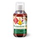 Flasche mit Mariendistelöl für Hunde, die Omega-6 und 9, Vitamin E und Vorteile für Leber, Gallenblase und Fellerneuerung hervorhebt.