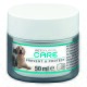 PetBalance Care Creme für Haustiere, beschriftet mit "Prevent & Protect," in einem 50 ml Glas, mit Bildern einer Katze und eines Hundes auf dem Etikett.
