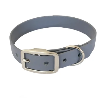 21-30cm HU Biothane Halsband hellgrau 46 cm, 56 cm
