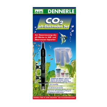 pH-Elektroden-Set Dennerle CO2 pH-Elektroden-Set zur Messung des pH-Wertes in Süßwasser- und Salzwasseraquarien, mit einer modernen Gel-Elektrode und Zubehör.