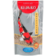 Premium-Koi-Futterverpackung mit einem bunten Koi-Fisch, beschriftet mit "KI-JA-KO WHEATGERM 6mm," mit "EASY TO DIGEST" hervorgehoben.