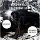Ein Rottweiler in einem reflektierenden Geschirr steht vor einem dunklen Fahrzeug. Text: "Hund in Sicht bei jedem Licht," "Reflektiert," "Sichtbarkeit und Schutz."