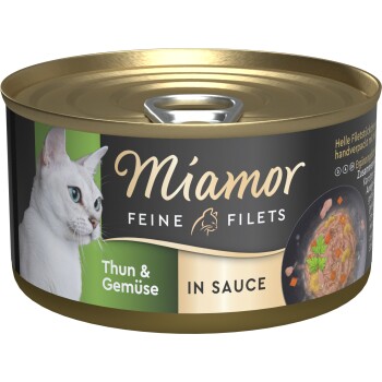 Miamor Feine Filets in Sauce 24 x 85g Thunfisch &amp; Gemüse