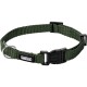 Green nylon pet collar with a black buckle and metal D-ring, featuring the brand name "AntOne" on the buckle.