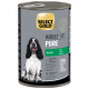 Dose Select Gold Adult Pure Hundefutter mit Wildgeschmack, 70 % Wild, getreidefreie Rezeptur und schwarz-weißem Hundeabbild.