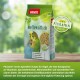 PANTO Wellensittich Vogelfuttertüte mit zwei bunten Wellensittichen, mit Text, der Pluramin® für Vitamine und Mineralien hervorhebt.