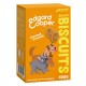Emballage des biscuits Edgard Cooper Bravo présentant un chien joueur et un chat, avec le texte "Crunch Crunch" et "400G" affiché en évidence.