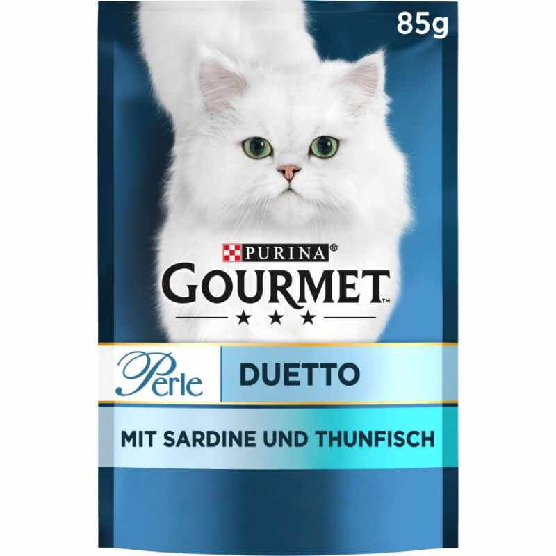 GOURMET Perle Duetto 24 x 85 g Sardine en tonijn