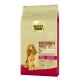 Select Gold Medium Adult hondenvoer zak, 11-25 kg, gelabeld "Sensitive" met een hondenillustratie, met ingrediënten: paard en tapioca.