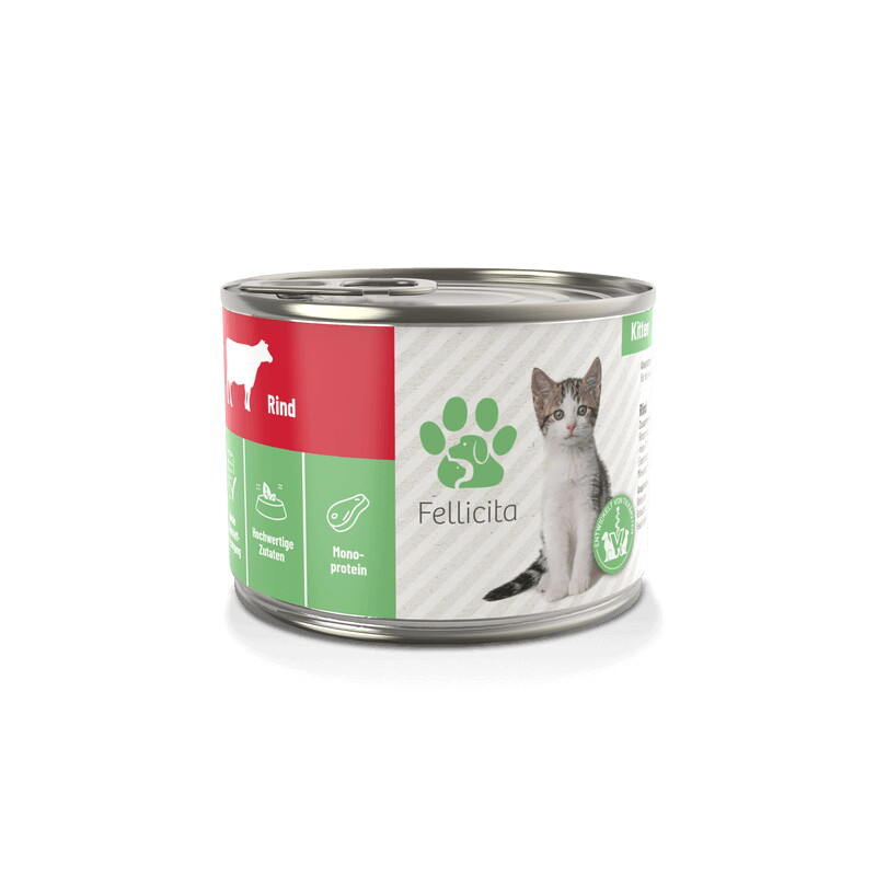 Fellicita Rind pur für Kitten 6x 200g
