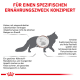 Katzensilhouette mit Leber-Symbol, das die Ernährungsbedürfnisse und Proteinlimits für Katzen mit Leberproblemen hervorhebt.