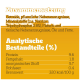 Zutaten und Nährwerte für Haustierfutter: Protein 9,6%, Fett 1,8%, anorganische Stoffe 5,7%, Ballaststoffe 0,4%, Energie 320 kcal/100g.