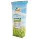 Un sac de 5 kg de nourriture pour animaux de compagnie sans céréales JR FARM, avec un fond de ciel bleu et d'herbe, avec une image de lapin et des détails sur le produit sur l'étiquette.