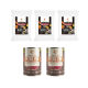Wildfang Haustierfutterprodukte, darunter drei 100g Entensnacks und zwei Dosen Pferd Pur B.A.R.F. Hundefutter.