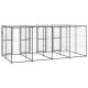 Outdoor-Hundezwinger Stahl mit Dach