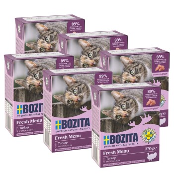 BOZITA Bouchées en gelée 6 x 370 g Dinde