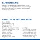 Dierenvoeding verpakking met ingrediënten en voedingsanalyse in het Nederlands, inclusief eiwitten, vet, vezels en vitaminen.
