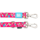 Rosa Haustierleine mit bunten Eis- und Popsicle-Motiven, Metallverschluss und „Max & Molly Urban Pets“-Etikett.
