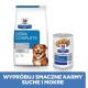 Sucha i mokra karma dla psów Hill's Prescription Diet Derm Complete, oznaczona jako pielęgnacja skóry i wrażliwości pokarmowe, z tekstem 'Zalecane przez weterynarzy'.