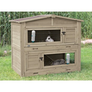 Kleintierstall grau/ grün 1,33 m, 83 cm, 1,2 m
