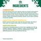 Ingredients list for pet food, detailing composition, analytical constituents, and additives, including fish meal, rice, vitamins, and minerals.