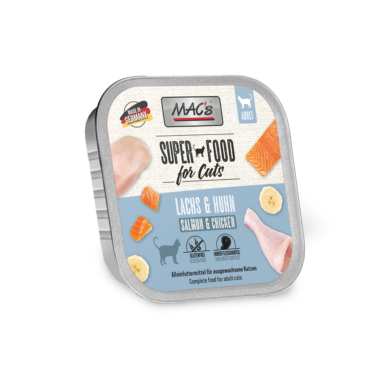 MAC's Nassfutter Katze Adult Lachs und Hühnchen 16x100 g