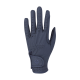 Navyblaue Haustierpflegehandschuh mit perforierten Fingern für Atmungsaktivität und verstellbarem Handgelenkriemen.