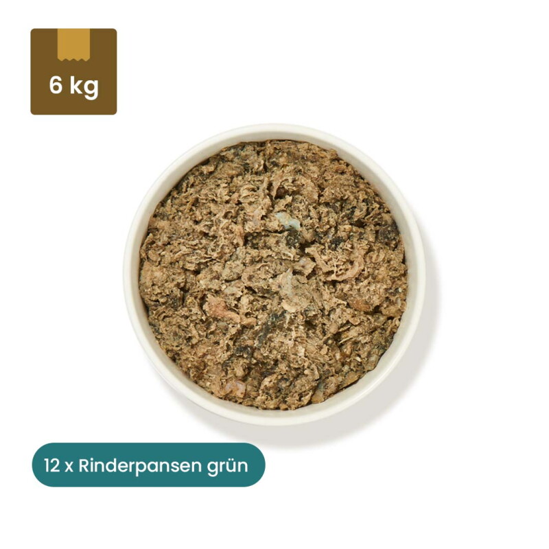 haustierkost.de Rinderpansen grün Frostfutter 12 x 500 g