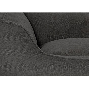 Nahaufnahme eines dunkelgrauen Haustierbettes mit einer strukturierten Stoffoberfläche, die sein weiches, gepolstertes Design zeigt.