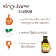 Produktbild von Lachöl (Lachsöl) mit einer Flasche, das die Omega-3-Quelle, das Naturprodukt und die norwegische Herkunft hervorhebt.