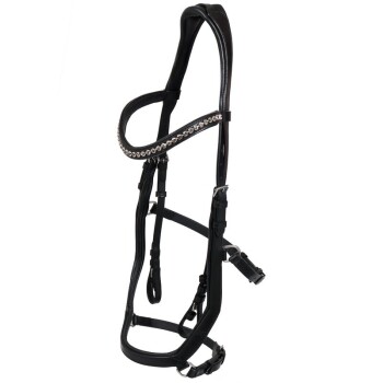 Hans Melzer Trense Tokio schwarz/silber WB EXTRA (KB-Kaltblut)