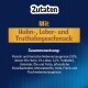 Zutatenliste für Haustierfutter mit Huhn, Leber und Truthahn-Geschmack, mit detaillierter Zusammensetzung einschließlich Fleisch und tierischen Nebenprodukten.