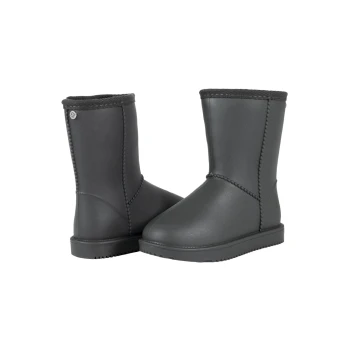 Schwarze wasserdichte Haustierstiefel mit weicher Fütterung und strukturierten Sohlen, entworfen für Komfort und Schutz.