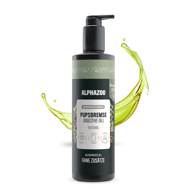 ALPHAZOO Pupsbremse Futteröl für Hunde I Magen Darm & Verdauung 500 ml