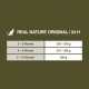 Tabelle mit Fütterungsempfehlungen für das Katzenfutter "Real Nature Original", mit empfohlenen Tagesmengen für verschiedene Altersgruppen.