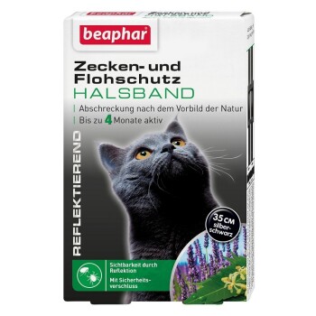 Beaphar reflektierendes Zecken- und Flohschutzhalsband für Katzen