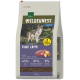 Wilderness Pure Lamb Beutel mit Erwachsenenhundefutter und Wolfbild, 'Real Nature'-Label; 65 % Lamm, 35 % pflanzliche Bestandteile, Einzeltiereiweiß