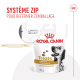 Emballage de friandises pour chien Royal Canin présentant un Dalmatien, avec un système de zip pour refermer, 230 g, compatible avec les régimes urinaires S/O.