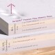 Schichtdiagramm des tierlando® Premium Visco Memory Foam Haustierbettes, das Materialien und Dicke zeigt: M-L (6 cm) und XL-XXL (8 cm).