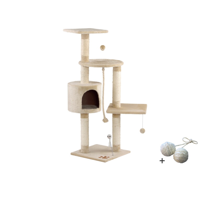 Rohrschneider ® Katzenbaum Katy, mit Gratis-Spielball,