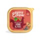 Edgard Cooper Hundefutter für Senioren, mit einem bunten Design mit Huhn, Brokkoli und Cranberry. Der Text lautet "Prachtvolles Huhn & Lachs."