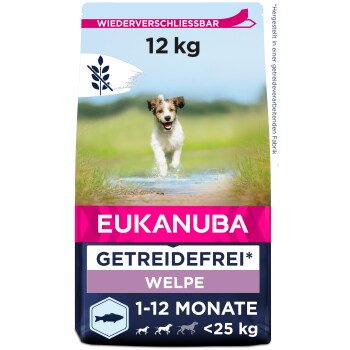 EUKANUBA Welpenfutter getreidefrei für kleine und mittelgroße Rassen 12 kg