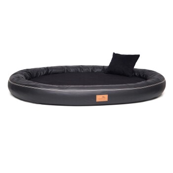 ® GILBERT ORTHO Soft LATEX - Orthopädisches Hundebett aus Kunstleder schwarz 1 m, 15 cm, 85 cm