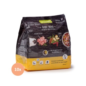 BARF Komplettmenü Hund TK-Nuggets Napffertig 10x480 g Huhn
