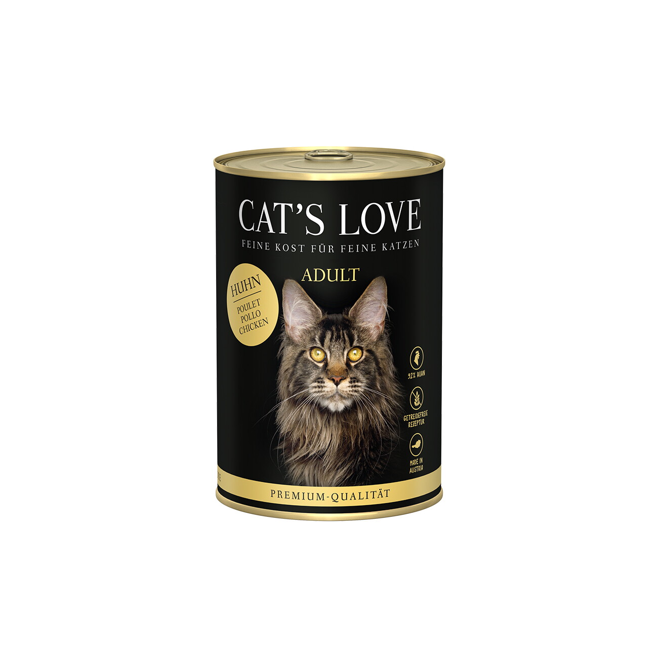CAT'S LOVE Nassfutter Katze Adult Huhn pur 6x400 g