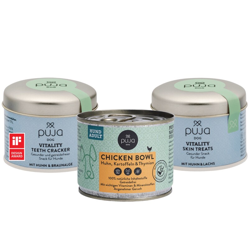 PUJA Snacks Probierset Menü für Hunde 300g