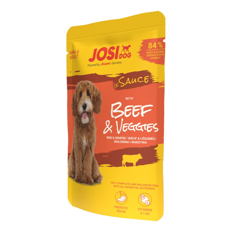JosiDog Mini Rind & Gemüse in Soße 24 x 100 g