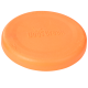 Pomarańczowy frisbee dla psa z wytłoczonym napisem "DogsCreek" na powierzchni, zaprojektowane do zabawy na świeżym powietrzu.